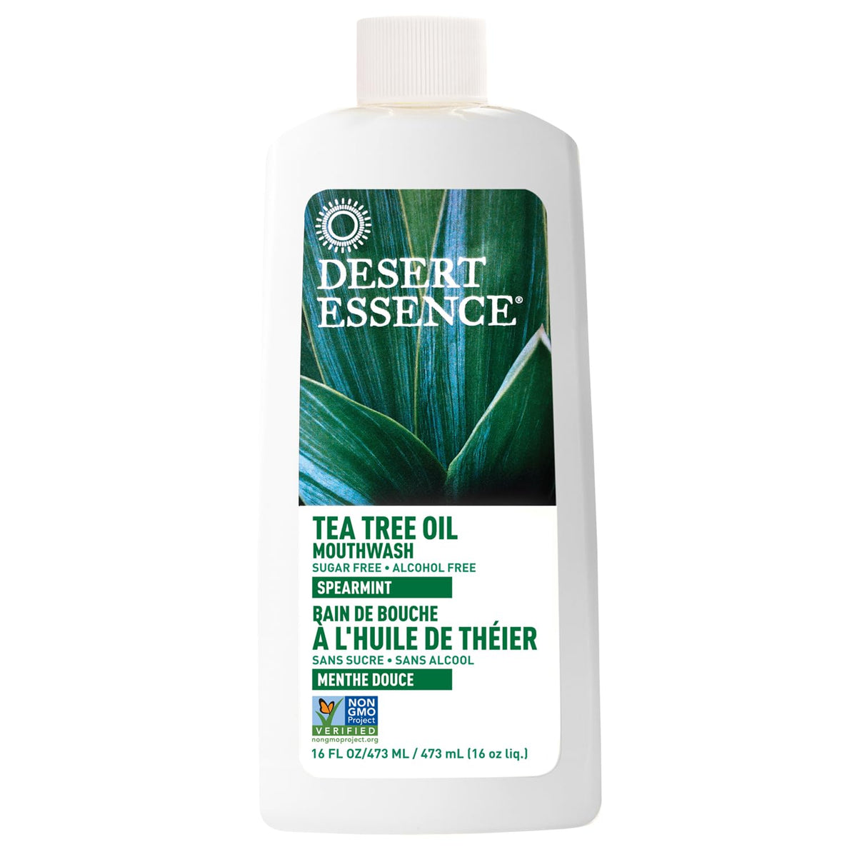 Desert Essence Tea Tree Oil Mouthwash, Alcohol Free, Spearmint, 16 fl oz
