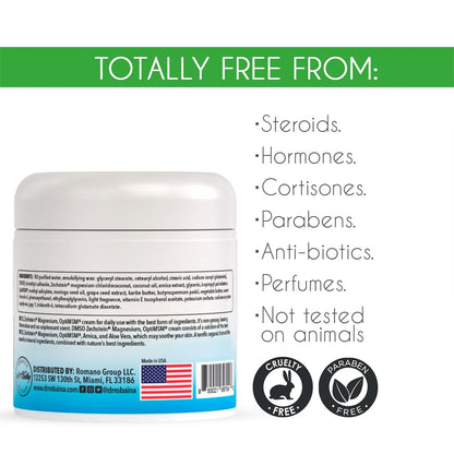 Dr. Robaina DMSO Cream – 99.9% Pure Dimethyl Sulfoxide | Formula with Zechstein Magnesium, Arnica, Aloe Vera & Vitamin E | Topical Cream for Body Wellness Dr. RobainaBuy Supplements Australia