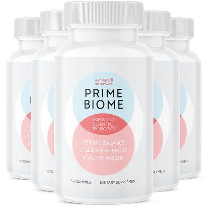 Nature’s NutriWave PrimeBiome Probiotic Gummies – Plant-Based Blend with Inulin, Lion’s Mane, Ginger & More– Non-GMO, No Stimulants, GMP Certified – 30 Gummies, 6 Month Supply Nature’s NutriWave buy supplements Au
