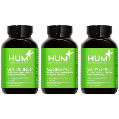 HUM Gut Instinct Daily Probiotic, Digestive & Immune Support, 30 Count
