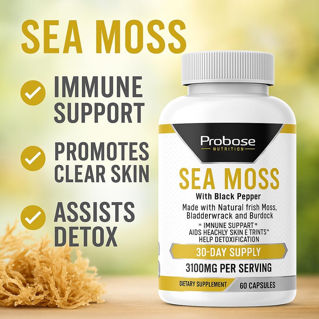 Probase Nutrition Sea Moss 60 Capsules 30-Day Supply
