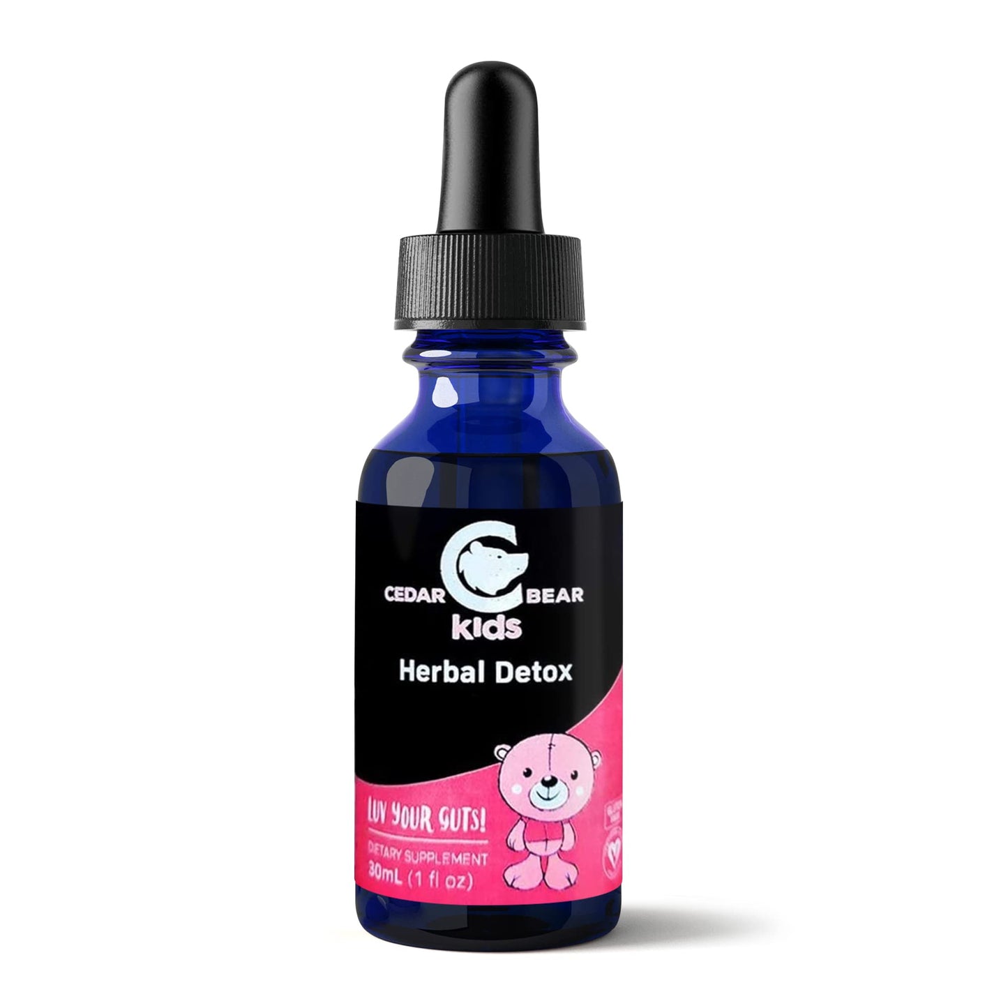 Cedar Bear Herbal Detox for Kids is a Liquid Herbal Supplement That Helps The Immune System & Protects Organs That are Often affected 1 fl oz / 30 ml