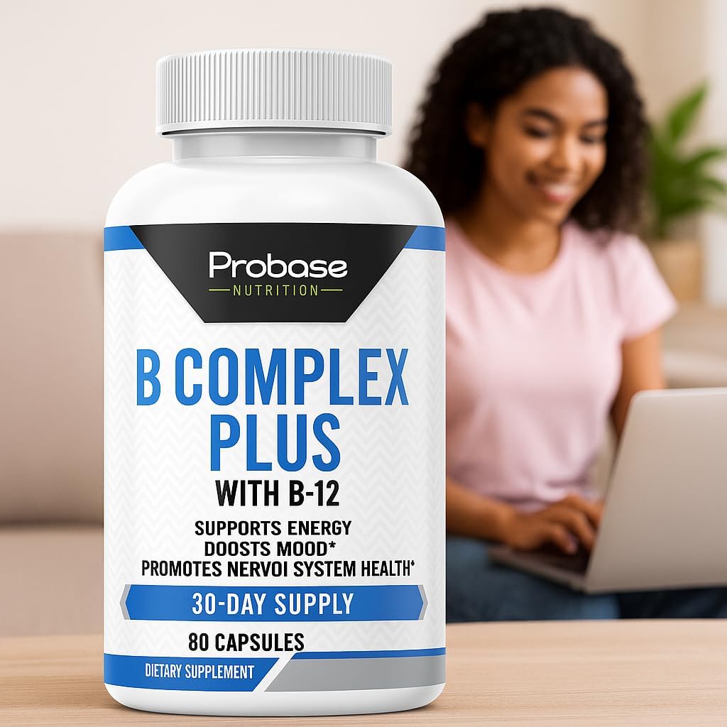 Probase Nutrition B Complex Plus with B-12 60 Capsules 30-Day Supply