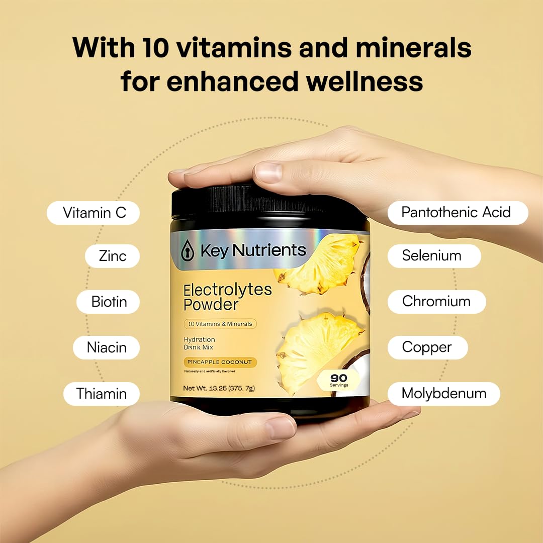 KEY NUTRIENTS Multivitamin Electrolyte Packets, No Sugar Variety Pack, 10Ct