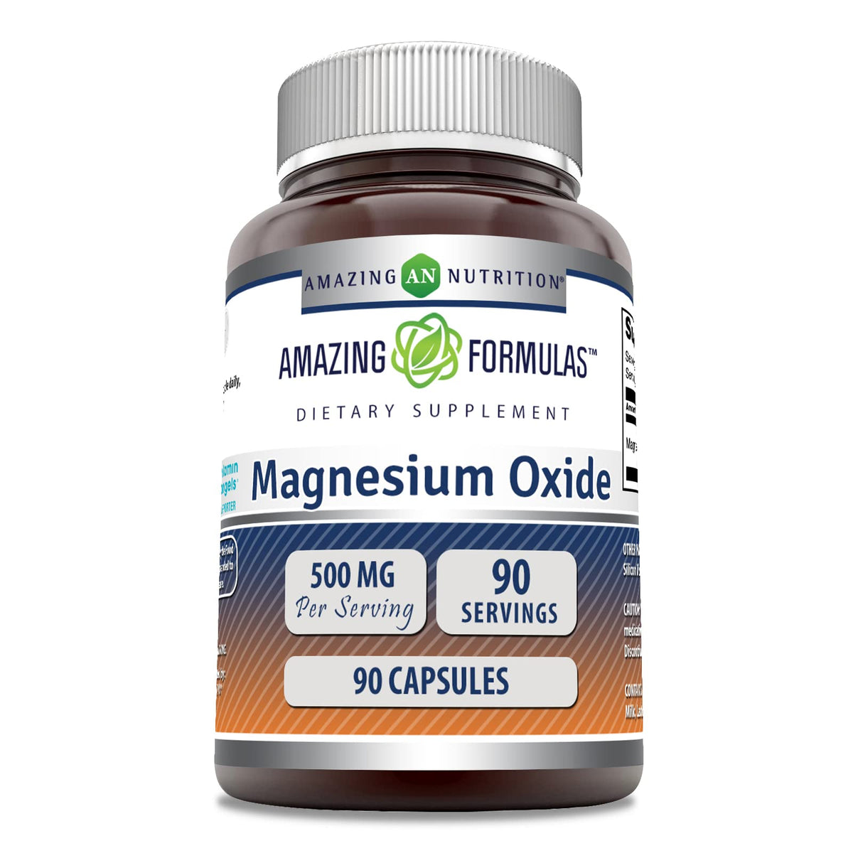 Amazing Formulas Magnesium Oxide Supplement | 500 Mg per Serving | 90 Capsules | Non-GMO | Gluten-Free | Made in USA