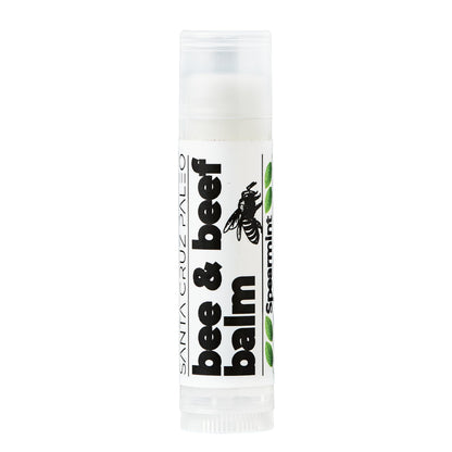 Santa Cruz Paleo Grass Fed Beef Tallow & Beeswax Lip Balm, 1 Pack, Beef Tallow for Skin Care Moisturizer, Hypoallergenic for Sensitive Skin, Long Lasting & Vitamin Rich, Unflavored