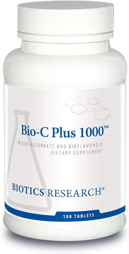 BIOTICS RESEARCH Bio C Plus 1000 Antioxidant, High Potency, Bioflavonoids, Supports Healthy Immune Response, Builds Collagen, Healthy Skin, Cartilage and Joint Support 100 Tablets