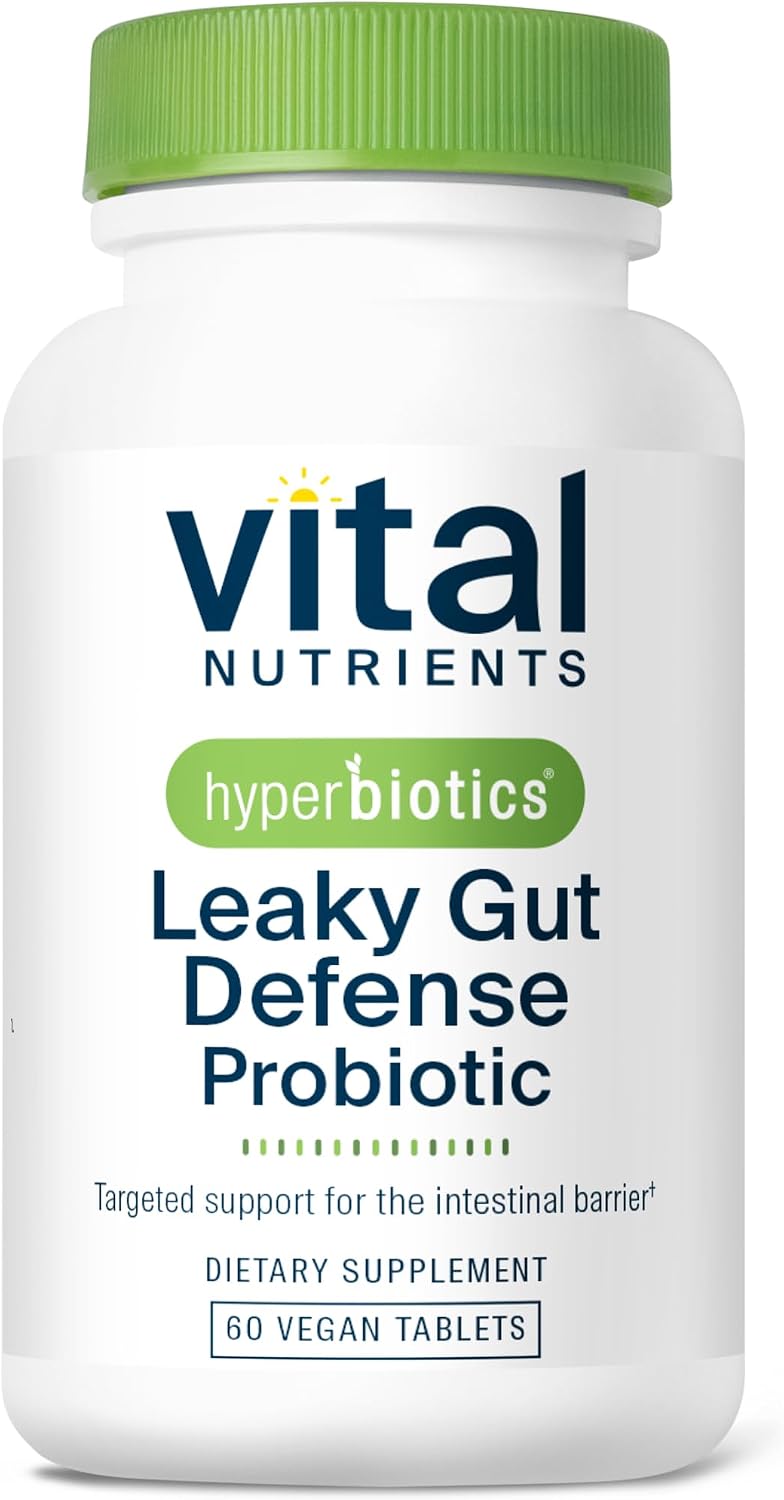 Hyperbiotics Vital Nutrients Leaky Gut Repair Supplement Probiotic | Science Backed Formula Strengthens Intestinal Barrier and Gut Health | Reduces Digestive Discomfort | 60 Vegan Count