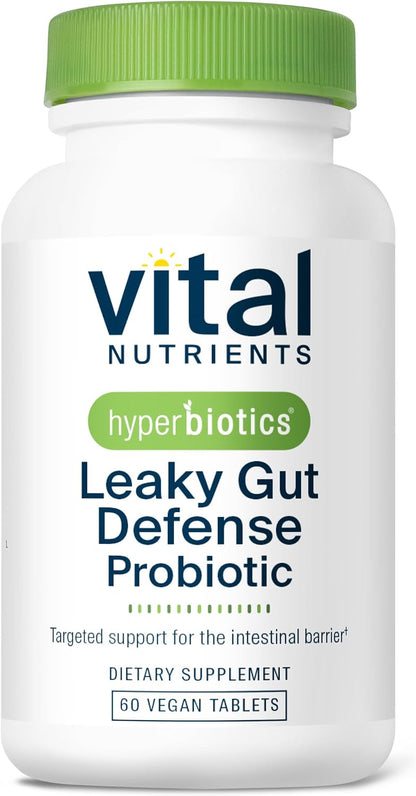 Hyperbiotics Vital Nutrients Leaky Gut Repair Supplement Probiotic | Science Backed Formula Strengthens Intestinal Barrier and Gut Health | Reduces Digestive Discomfort | 60 Vegan Count