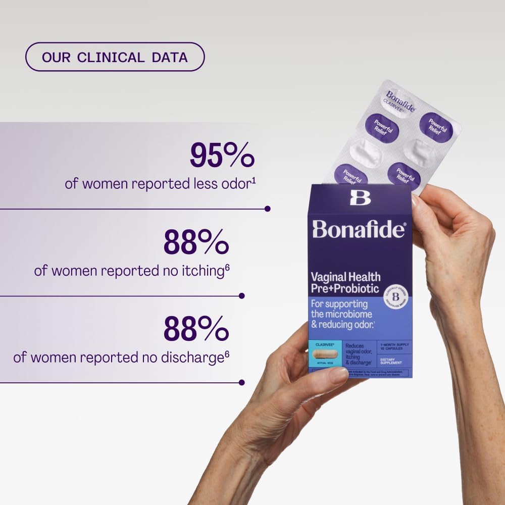 Bonafide Clairvee + Revaree – Hormone-Free, Drug-Free Relief from Odor, Vaginal Itching and Discharge + Vaginal Moisturizer with Hyaluronic Acid – 1 Month Supply