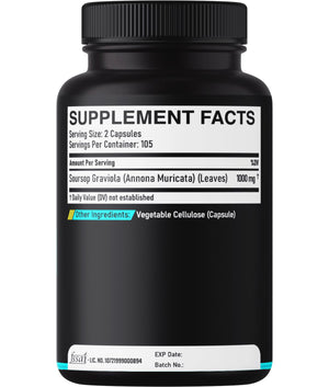 Soursop Graviola Leaves Capsules - Soursop Fruit Advanced - 210 Counts for 105 Servings DEDICAD buy supplements Au