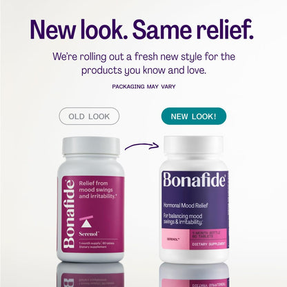 Bonafide Hormonal Mood Relief for Women Serenol – Hormone-Free, Clinically Studied – Helps Relieve Hormonal Mood Swings, Irritability & PMS Bloating – 1-Month Supply