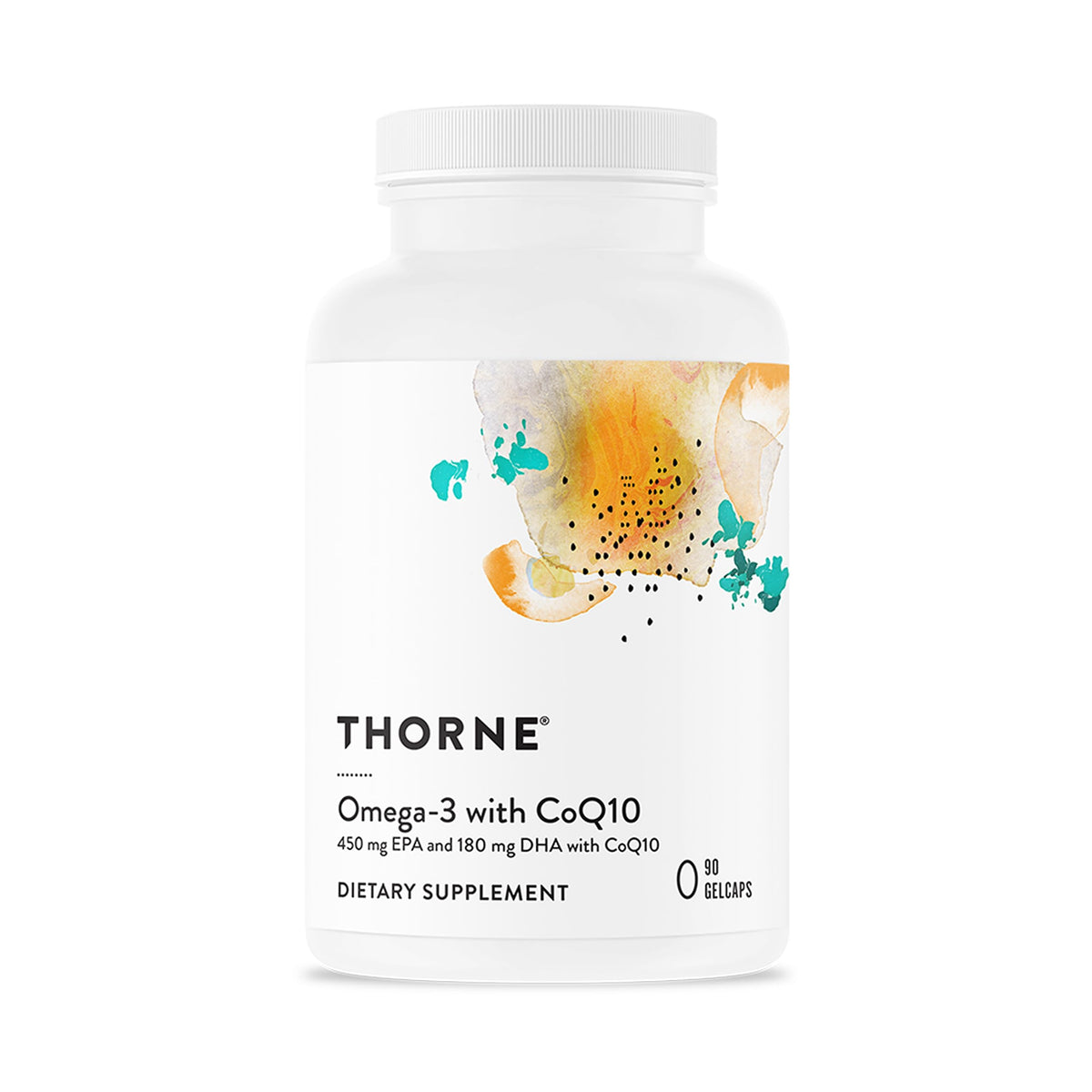 Suplement ​THORNE - Omega-3 with CoQ10 - Fish Oil Supplement with EPA & DHA from Sustainably Sourced Fish - Supports Brain, Skin, Joint & Heart Health* - Third-Party Certified - VelvetGlow USA