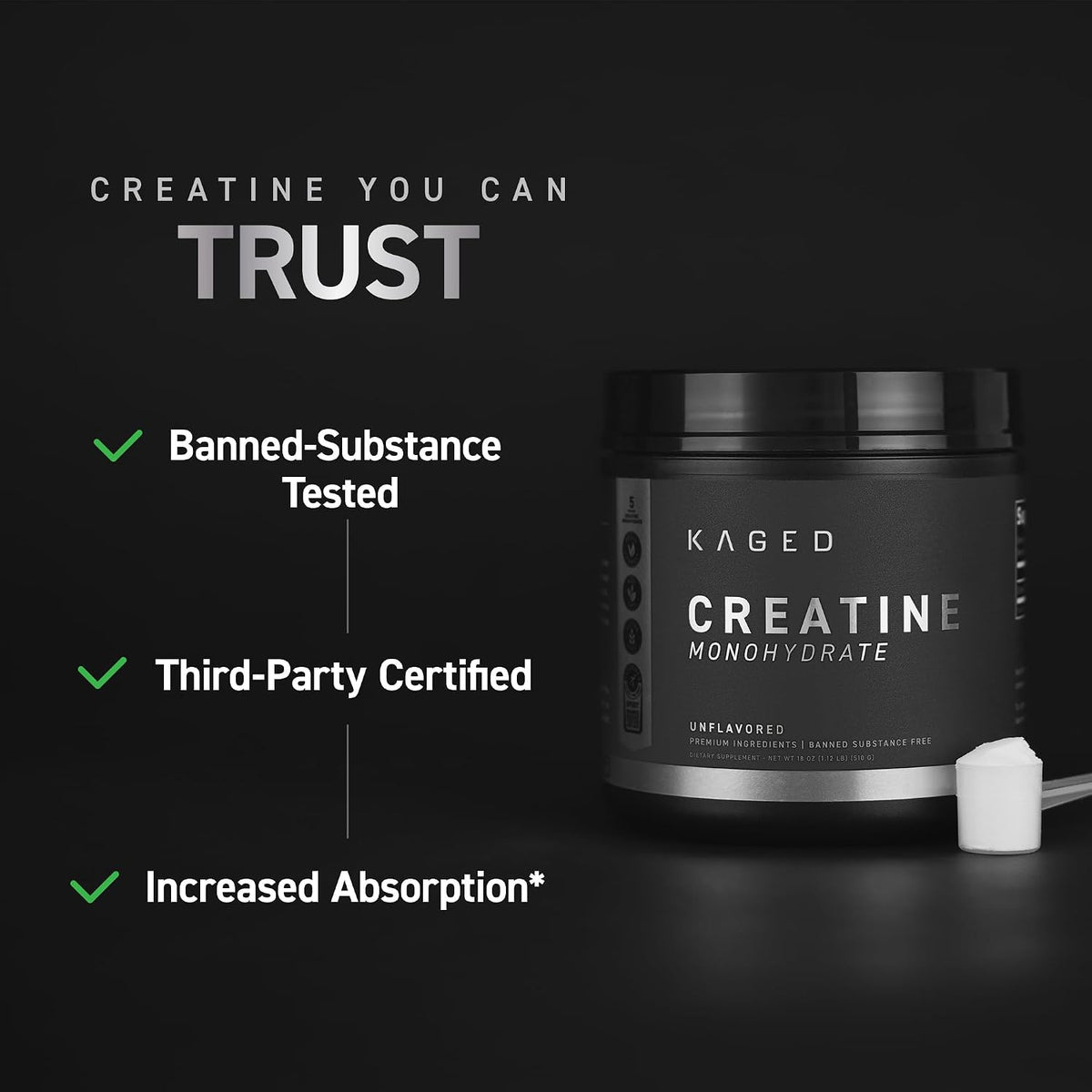 Kaged Pre Sport Pre Workout Powder Mango Lime Creatine Monohydrate Micronized Powder Bundle, Energy & Muscle Recovery Supplement Pack, 20 Servings Pre-Workout + 100 Servings Creatine