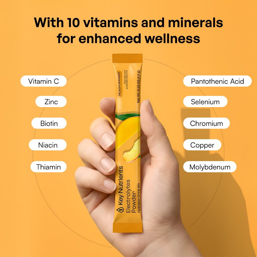 KEY NUTRIENTS Multivitamin Electrolyte Packets, No Sugar Variety Pack, 10Ct