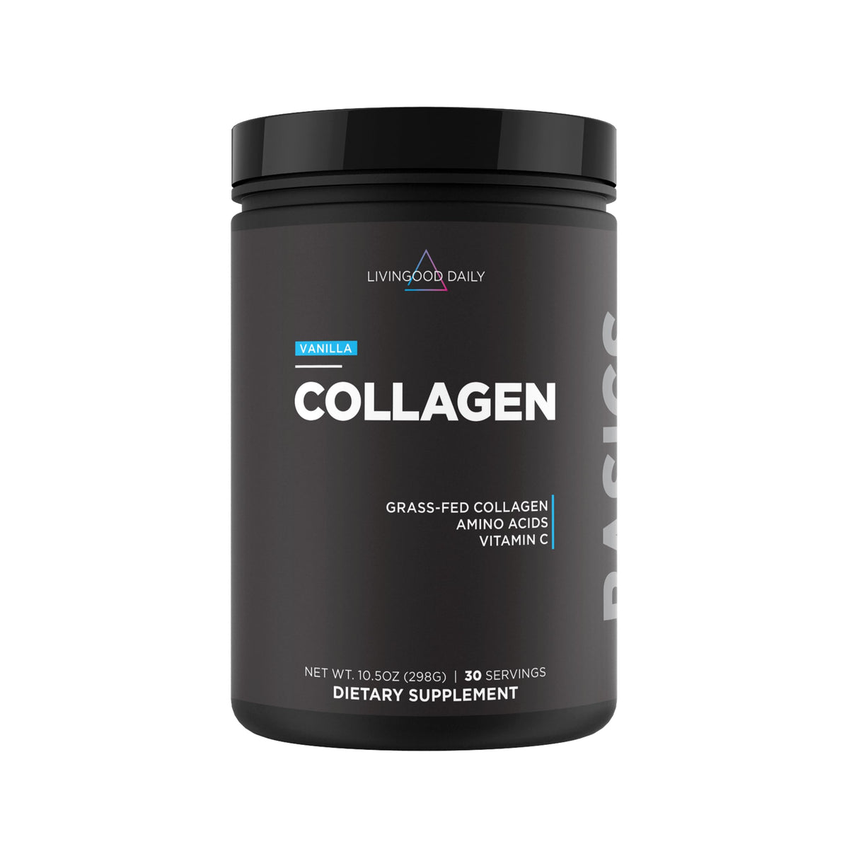 Livingood Daily Vanilla Collagen Powder for Women & Men, Hydrolyzed Collagen Peptides Powder with Vitamin C, Protein with 20 Amino Acids, Type I & III, Grass Fed, Keto, Paleo, Gluten Free, 30 Srvgs