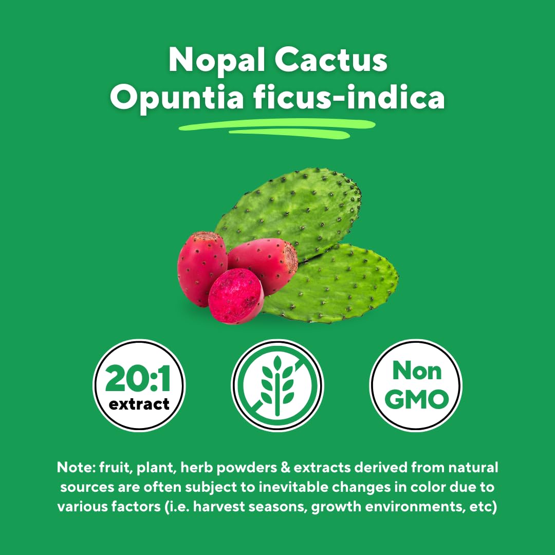 Vitapia Nopal Cactus Extract for Antioxidant, Skin, Metabolism, Wellness, Heart Health Support - 100g Organic Powder - Non GMO, Gluten Free Supplement