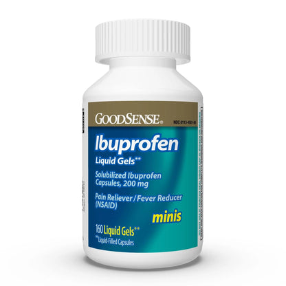 GoodSense Ibuprofen Mini Liquid-Gels, 200 mg, Liquid-Filled Capsules, Pain Reliever and Fever Reducer, 160 Count GoodSenseBuy Supplements Australia