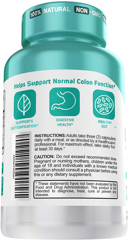 Herbtonics Oxygen Based Colon Cleanse and Detox Digestive System Formula | with Apple Cider Vinegar | Colon Cleanser Pills for Adults