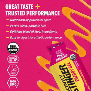 Suplement ​Honey Stinger Organic Fruit Smoothie Energy Gel, Gluten Free & Caffeine Free, for Exercise, Running and Performance, Sports Nutrition for Home & Gym, VelvetGlow USA