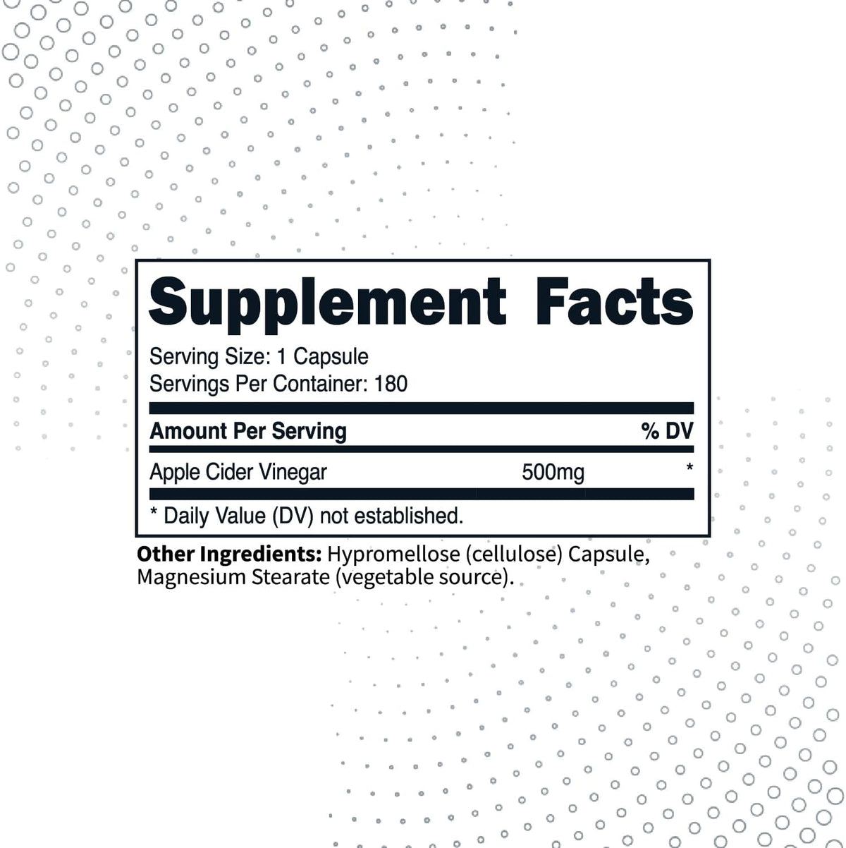 Type Zero Apple Cider Vinegar Capsules (500mg) 180 Capsules, Gluten-Free | GMO-Free Supplement