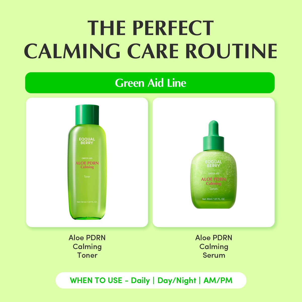 Suplement ​EQQUALBERRY Aloe PDRN Calming Toner, for Sensitive, Instant Relief & Cooling | Non-Comedogenic & Fungal Acne Safe, Skin Barrier Repair - VelvetGlow USA