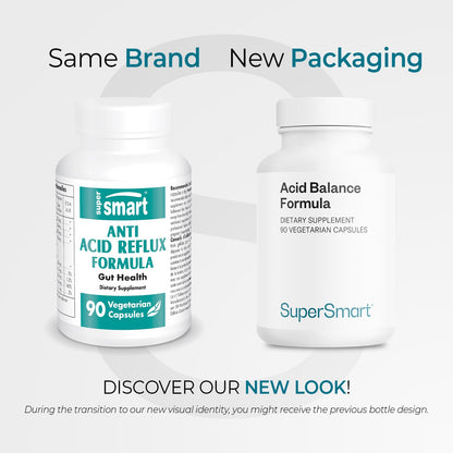 Supersmart Acid Balance Formula (Advanced Complex) - with Zinc L-Carnosine, Slippery Elm Extract, Licorice Root | Non-GMO & Gluten Free - 90 Vegetarian Capsules Supersmart buy supplements Au