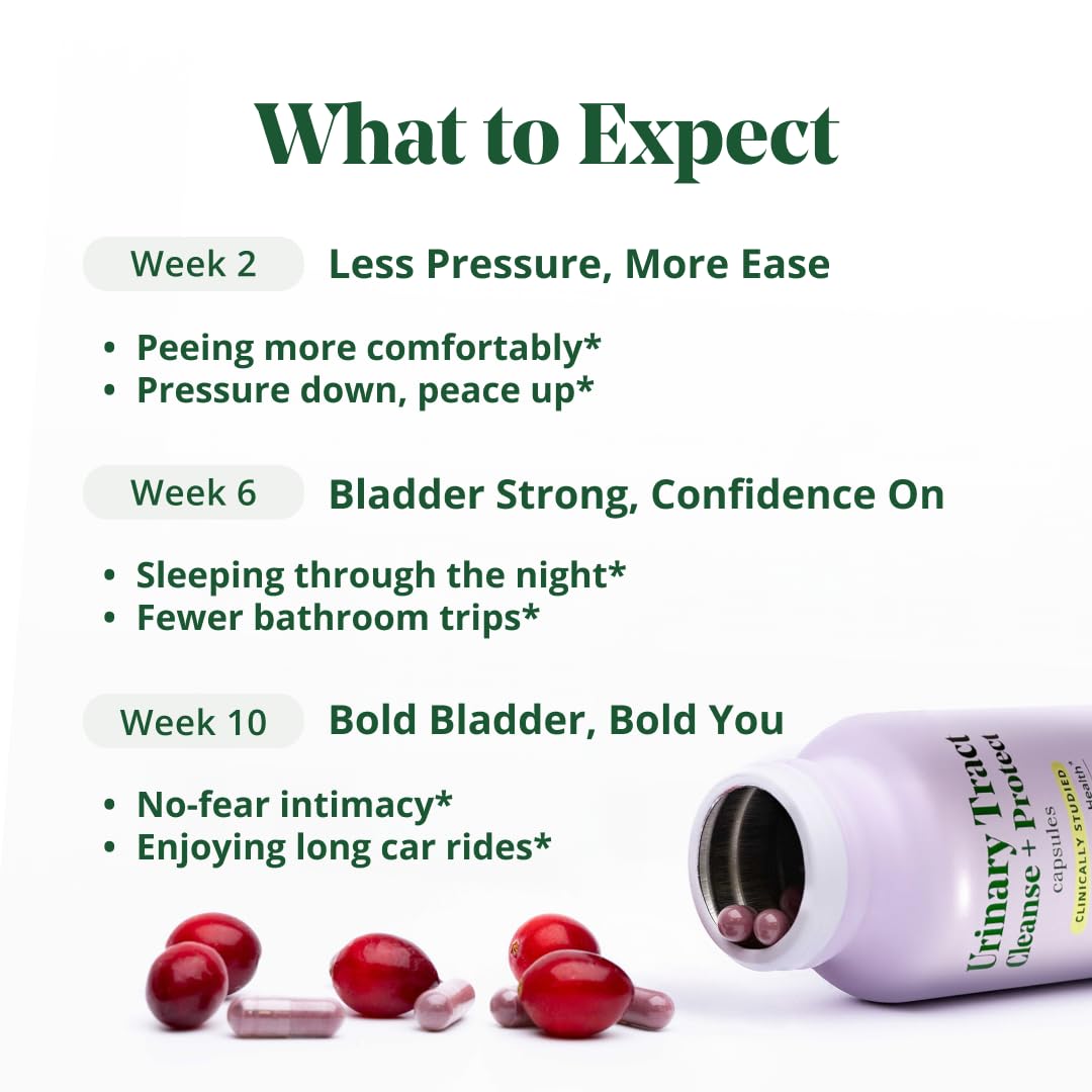 Semaine Urinary Tract Cleanse & Protect - Urinary Tract Health for Women, Cranberry Supplement for Women with Standardized Hibiscus, Daily Bladder Support Supplement, 30 Vegan Capsules