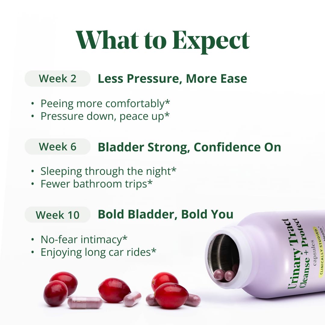 Semaine Urinary Tract Cleanse & Protect - Urinary Tract Health for Women, Cranberry Supplement for Women with Standardized Hibiscus, Daily Bladder Support Supplement, 30 Vegan Capsules