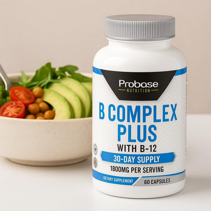 Probase Nutrition B Complex Plus with B-12 60 Capsules 30-Day Supply