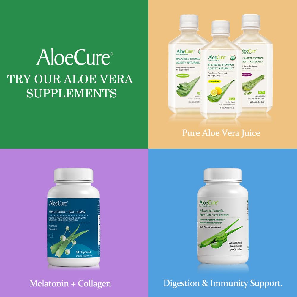 AloeCure VeraFlex Natural Joint Health, 60 Capsules, Clinically Tested Natural Plant-Based Formula to Support Comfort, Mobility and Flexibility - Featuring Organic Aloe Vera, 3-Pack AloeCureBuy Supplements Australia