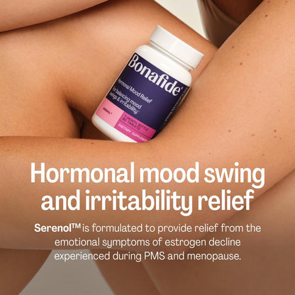 Bonafide Hormonal Mood Relief for Women Serenol – Hormone-Free, Clinically Studied – Helps Relieve Hormonal Mood Swings, Irritability & PMS Bloating – 1-Month Supply