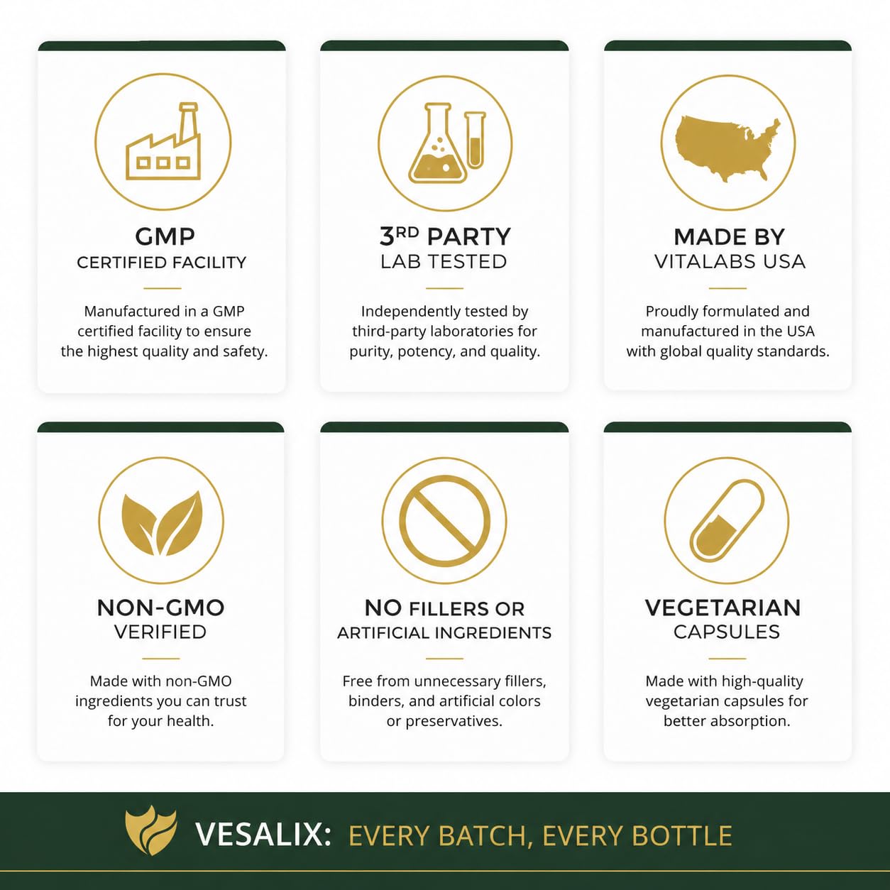 VESALIX Liver Support | 6-in-1 Liver & Digestive Support Formula | Solarplast®, Milk Thistle, Artichoke & Dandelion | Third-Party Tested