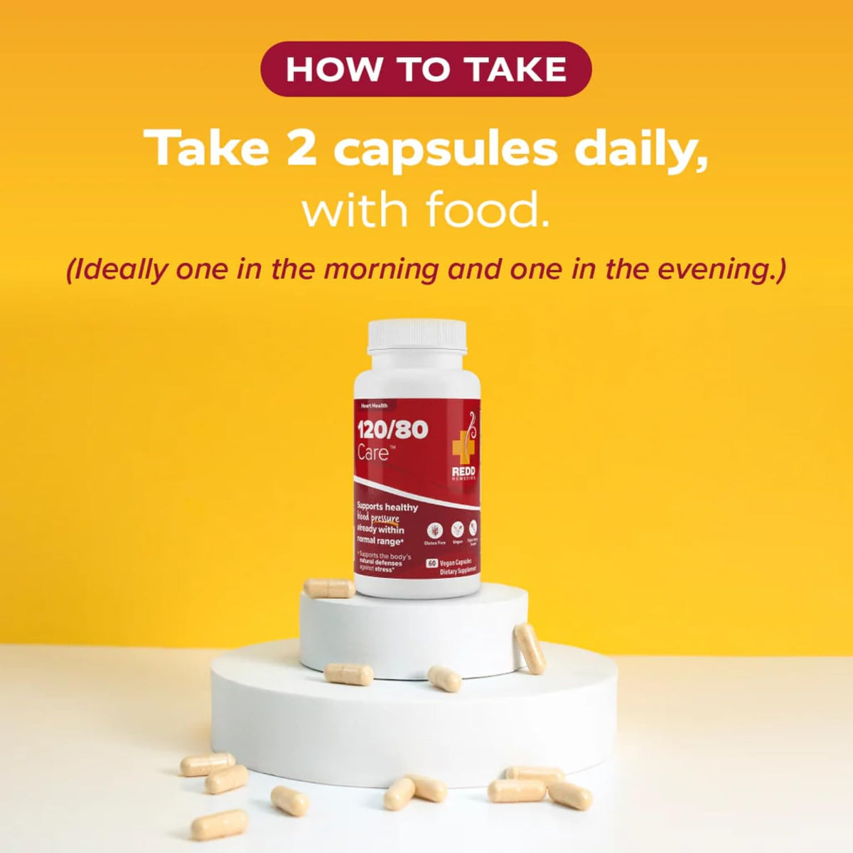 Redd Remedies 120/80 Care, 60 Capsules, and Brain Awakening, 120 Capsules