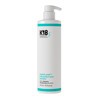 K18 Peptide Prep™ Detox Shampoo - Color Safe Clarifying Shampoo for Build Up Removal - Gently Removes Dirt, Oil + Metals from Hard Water with Activated Charcoal + Salicylic Acid