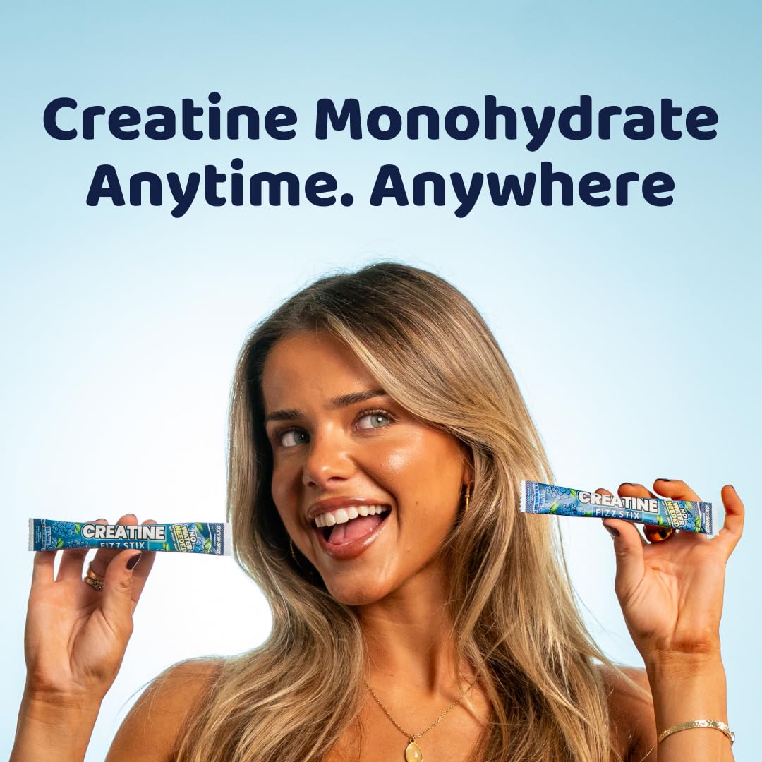 EHP Labs OxyShred Creatine Monohydrate Fizz Sticks, Cherry Slushie, 15 Pack | 5g Micronized Creatine Per Stick. No Water Needed, Zero Sugar, Vegan & Gluten Free. Single Serve On The Go.