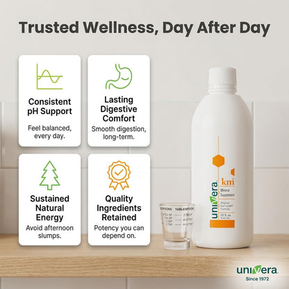 Univera km Liquid Potassium Supplement, pH Balance, Digestion Support, Mineral Supplements with Magnesium, Original Karl Jurak Formula, 32 fl oz (30-Day Supply) Univera buy supplements Au