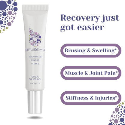 BruiseMD Topical Gel for Bruising and Swelling, 20% Arnica, Bromelain, 2% Vitamin K, 20g (0.7 fl oz) – Advanced Concentrated Bruise Treatment Formula BruiseMDBuy Supplements Australia