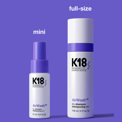 K18 AirWash™ Dry Shampoo, Non-Aerosol, Balances Scalp & Controls Excess Oil Production, 1.6 Fl Oz