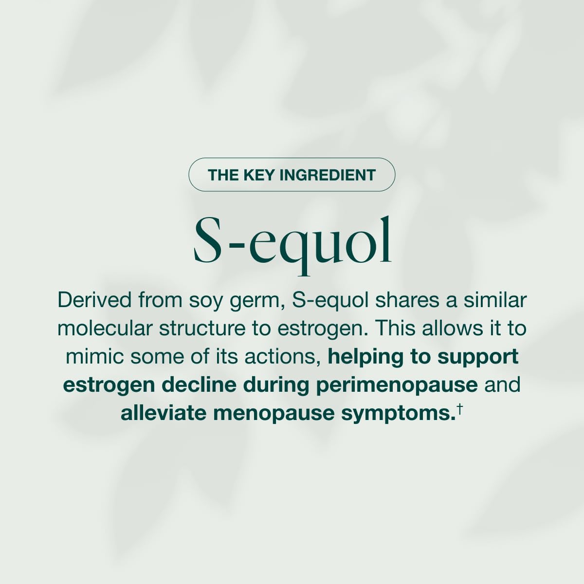EQUELLE Multi-Symptom Perimenopause & Menopause Relief Relief from Hot Flashes, Muscle Aches & Supports More Sleep. Hormone-Free, Plant-Based S-Equol – 1 Month Supply (60 Tablets)