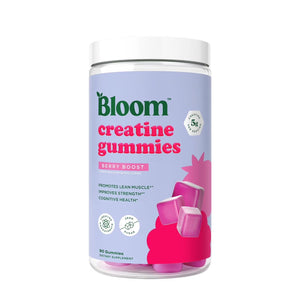 Suplement ​Bloom Creatine Monohydrate Gummies, 5g Per Serving, Sugar Free Creatine Gummy for Workout, Strength, Cognitive Health & Lean Muscle Support, Gluten Free & Non GMO, VelvetGlow USA