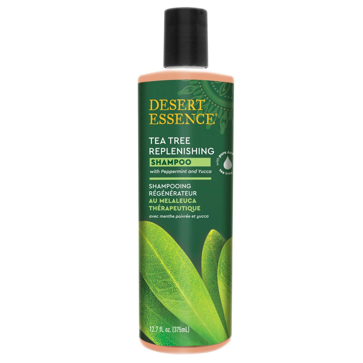 Desert Essence Tea Tree Replenishing Shampoo with Peppermint, 12.7 oz