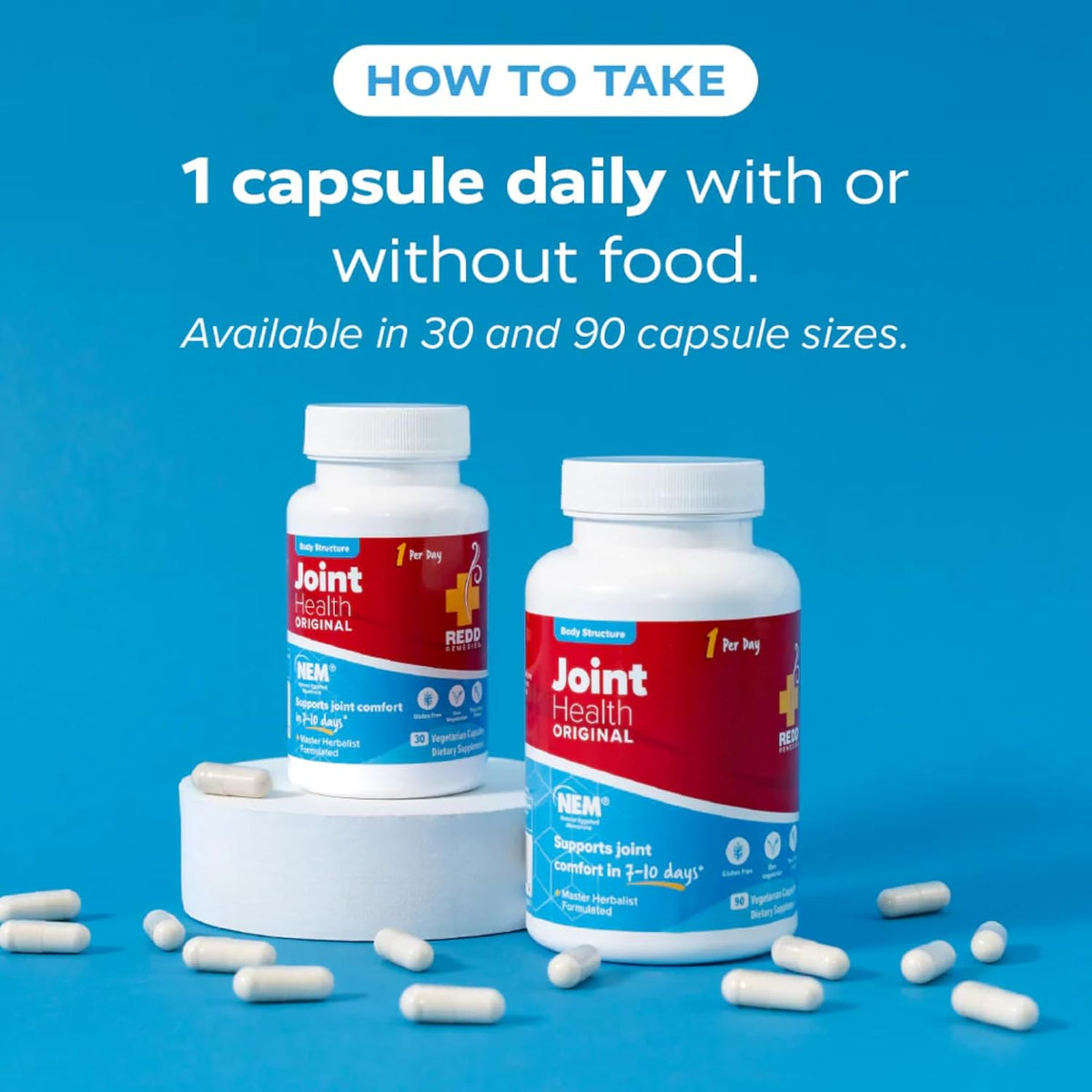 Redd Remedies Bone Health Advanced, 120 Capsules, and Joint Health Original, 90 Capsules