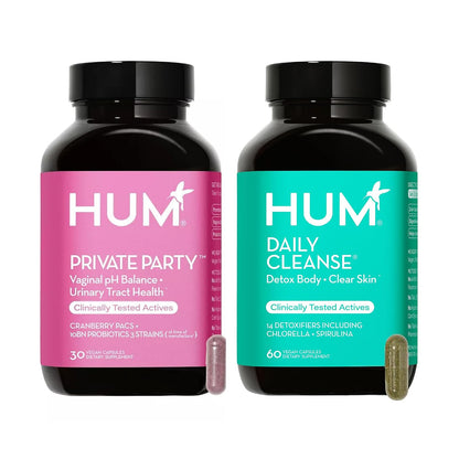 HUM Private Party, Daily Cleanse, Vaginal Probioitcs, Detoxifying Herbs for Women's Health
