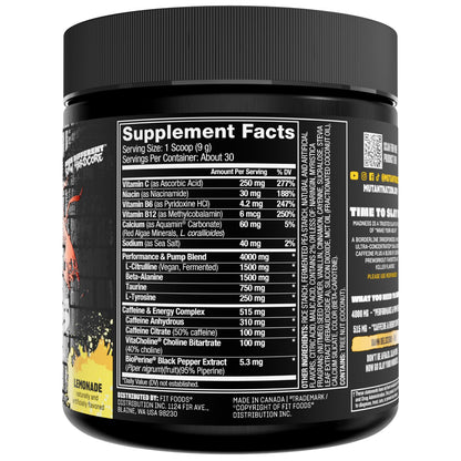 MUTANT Madness, Ultra-Concentrated Pre-Workout, Fruit Punch, 9.52 oz