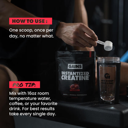 Gains in Bulk Instantized Creatine Monohydrate, Unflavored, 100 Servings