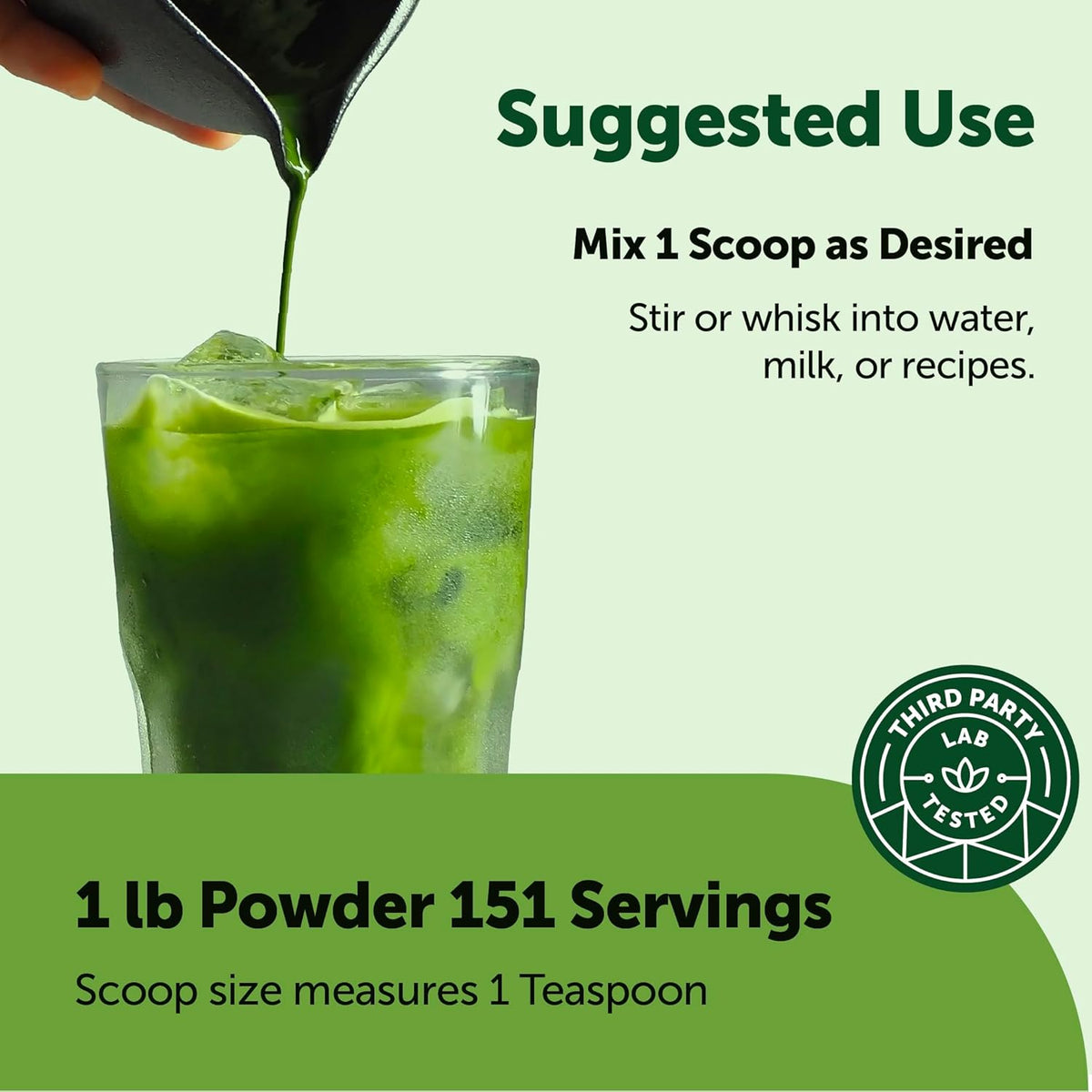 Micro Ingredients Organic Matcha Green Tea Powder, First Harvest, Culinary Grade from Japan, 100% Pure & Unflavored, Great for Tea, Latte, & Smoothies, Non-GMO, No Sugar, Eco-Friendly Packaging, 1 Lb