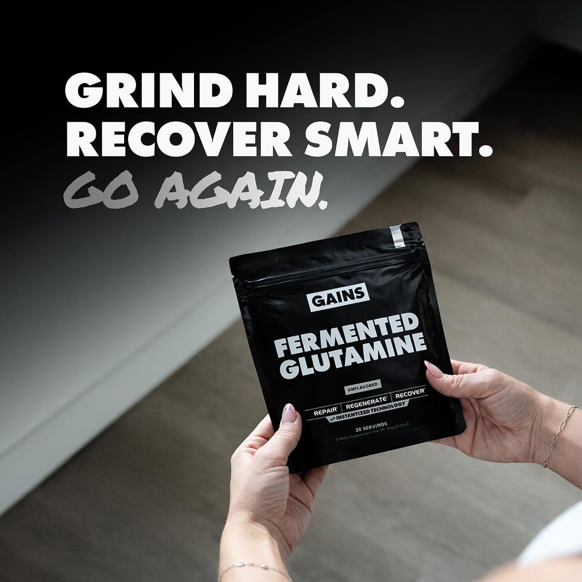 Gains in Bulk L-Glutamine Powder, Unflavored, 90 Servings