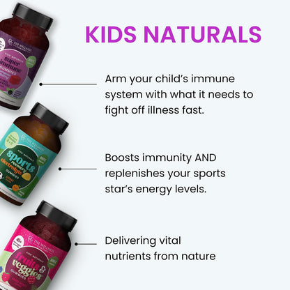 Kids Naturals Elderberry Gummies – Immune Support with Vitamin C & Zinc | 120ct (2 Month Supply)