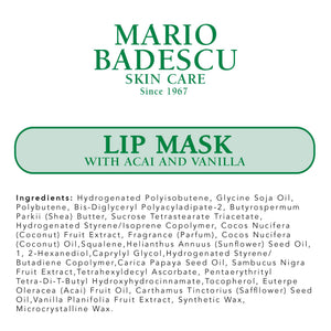 Mario Badescu Lip Mask with Acai and Vanilla for All Skin Types, Overnight Lip Treatment Enriched With Skin Softening Coconut Oil and Hydrating Shea Butter, 0.5 Ounces Mario BadescuBuy Supplements Australia